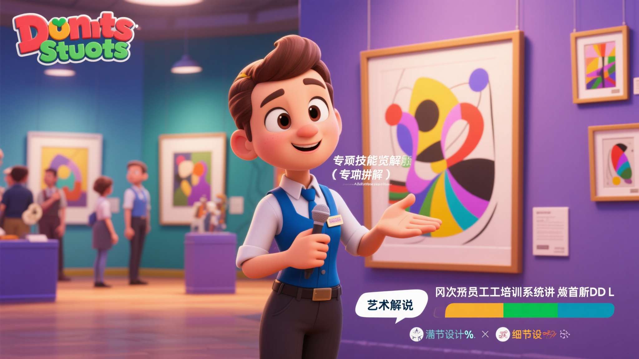 此外，员工培训系统也在此次DLC中得到优化。玩家可以为导览员解锁"艺术解说"专项